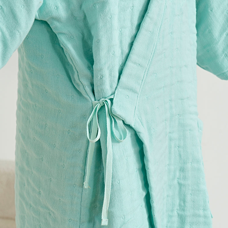 Solid color short sleeve bathrobes - 素色短袖浴袍 - photo 5