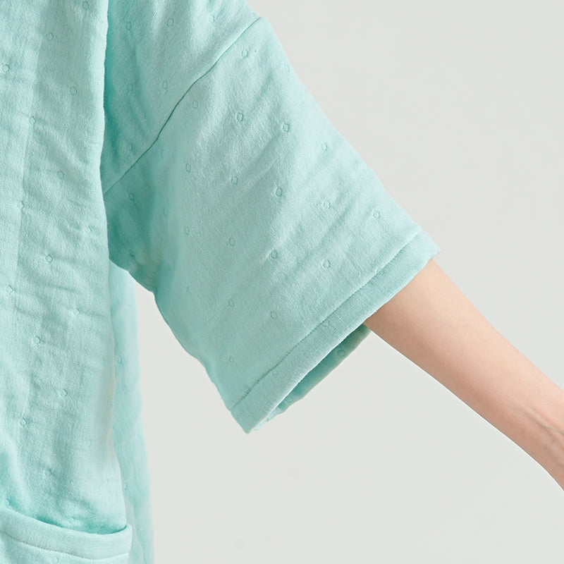 Solid color short sleeve bathrobes - 素色短袖浴袍 - photo 6