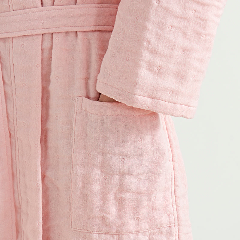 Solid color short sleeve bathrobes - 素色短袖浴袍 - photo 7