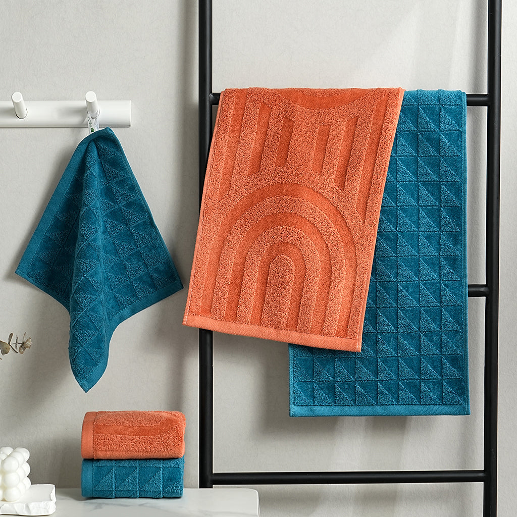 Lengjing geometric textured towels - 棱镜 - photo 1