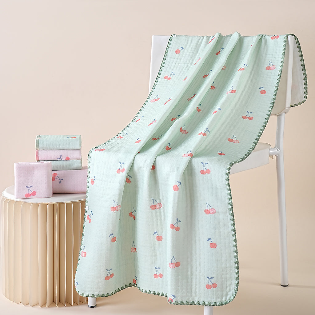 Cherry print gauze towels - 纱布樱桃 - photo 1
