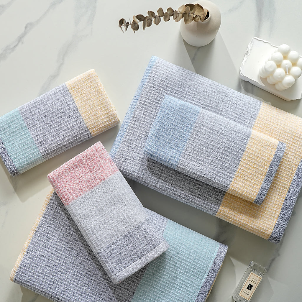 Qingye color block towels - 青也 - photo 2
