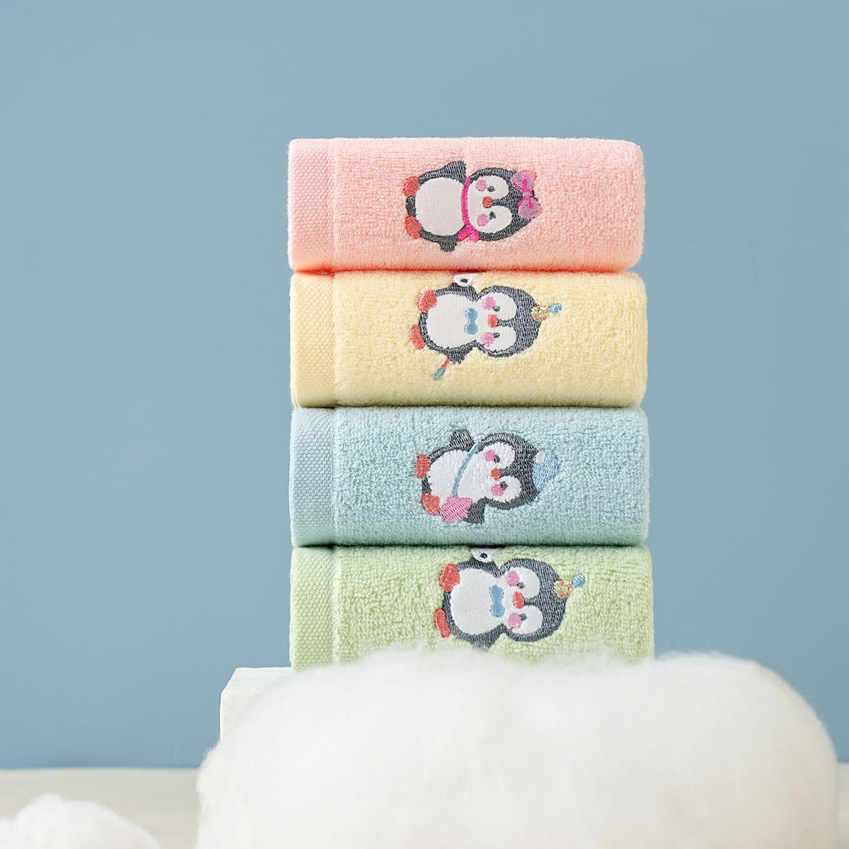 Sweet Penguin embroidered towels - 甜心企鹅 - photo 7