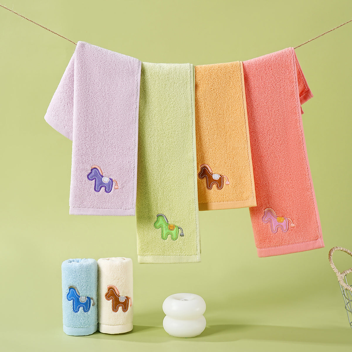 Rainbow Pony embroidered towels - 彩虹小马 - photo 2