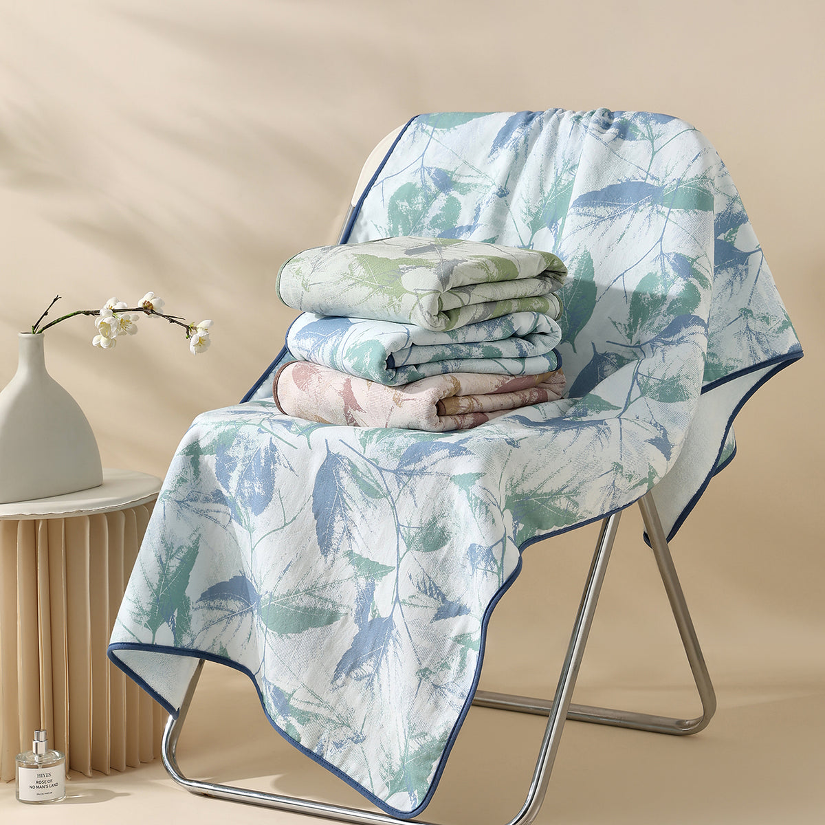 Yeran leaf pattern towels - 叶染 - photo 1