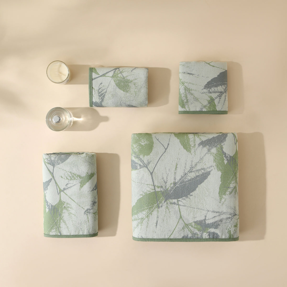 Yeran leaf pattern towels - 叶染 - photo 3
