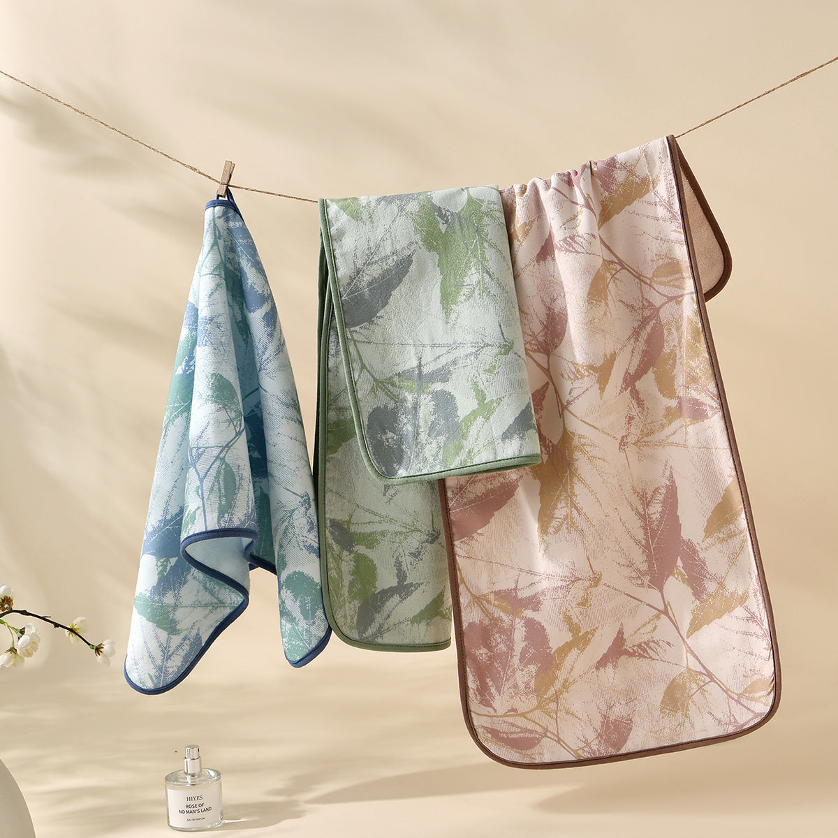 Yeran leaf pattern towels - 叶染 - photo 5