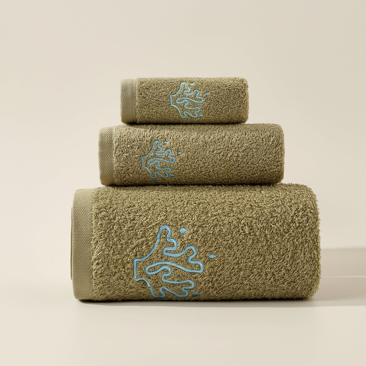 Ocean embroidered towels - 海洋 - photo 3