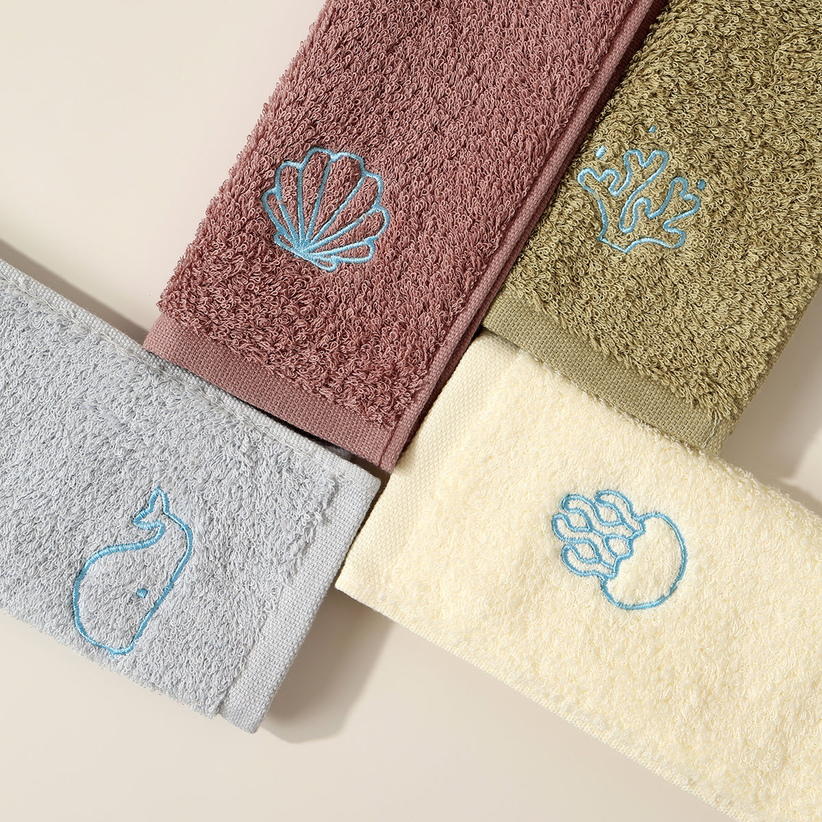 Ocean embroidered towels - 海洋 - photo 7