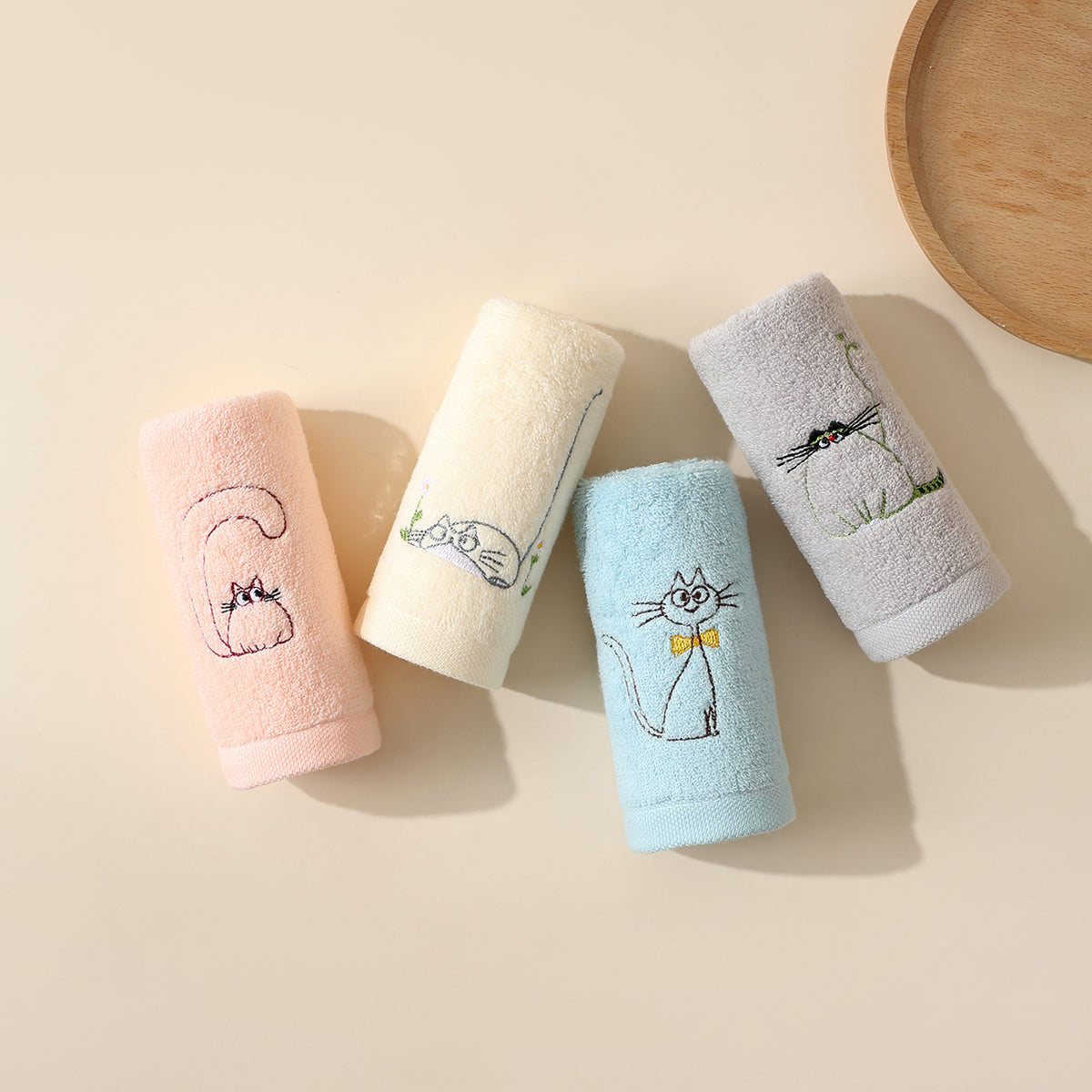 Puff Cat towels - 泡芙猫 - photo 2