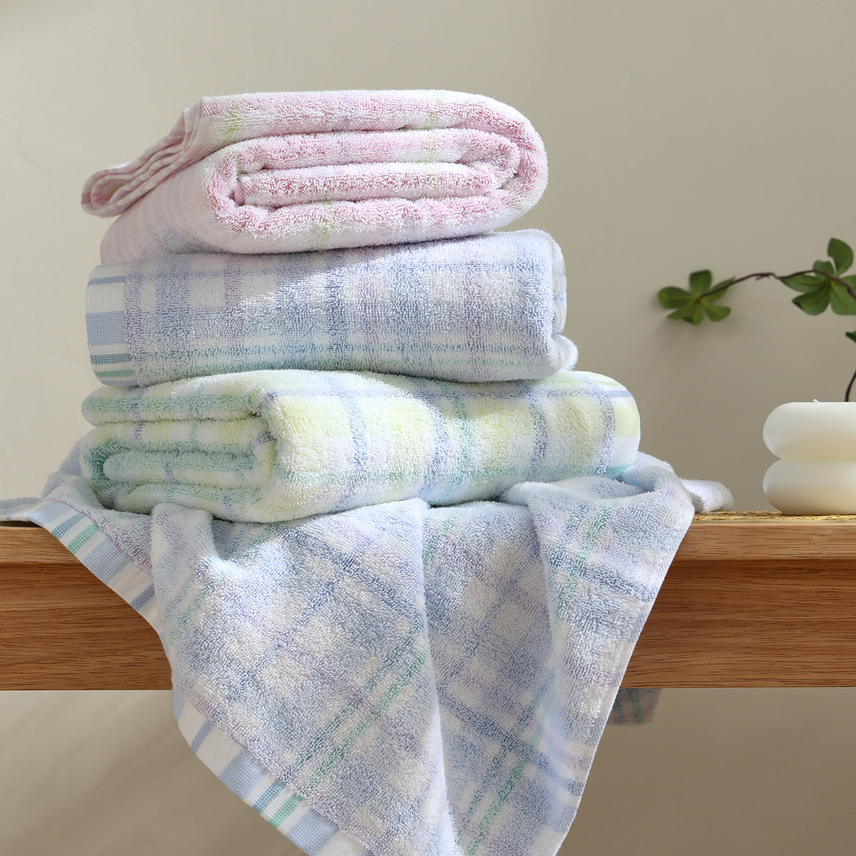 Muge plaid towels - 沐格 - photo 1